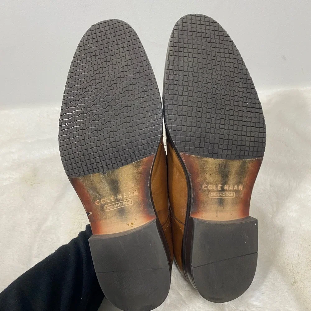 Cole Haan Modern Essentials Cap Oxford Mens Brown Leather Dress Shoes Size 10.5M